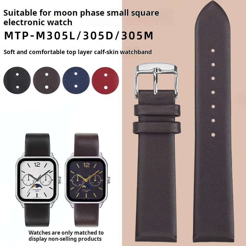 Moonphase Complication Watch - 20mm Cowhide Watch Strap For Casio