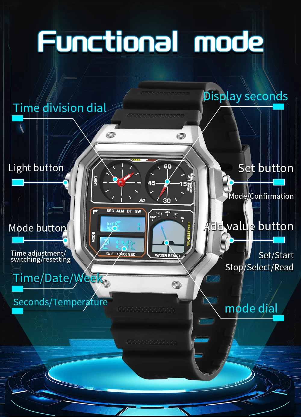 Fashion SANDA 6257 Popular Men - огляд і ціна Luxury Watch Shop