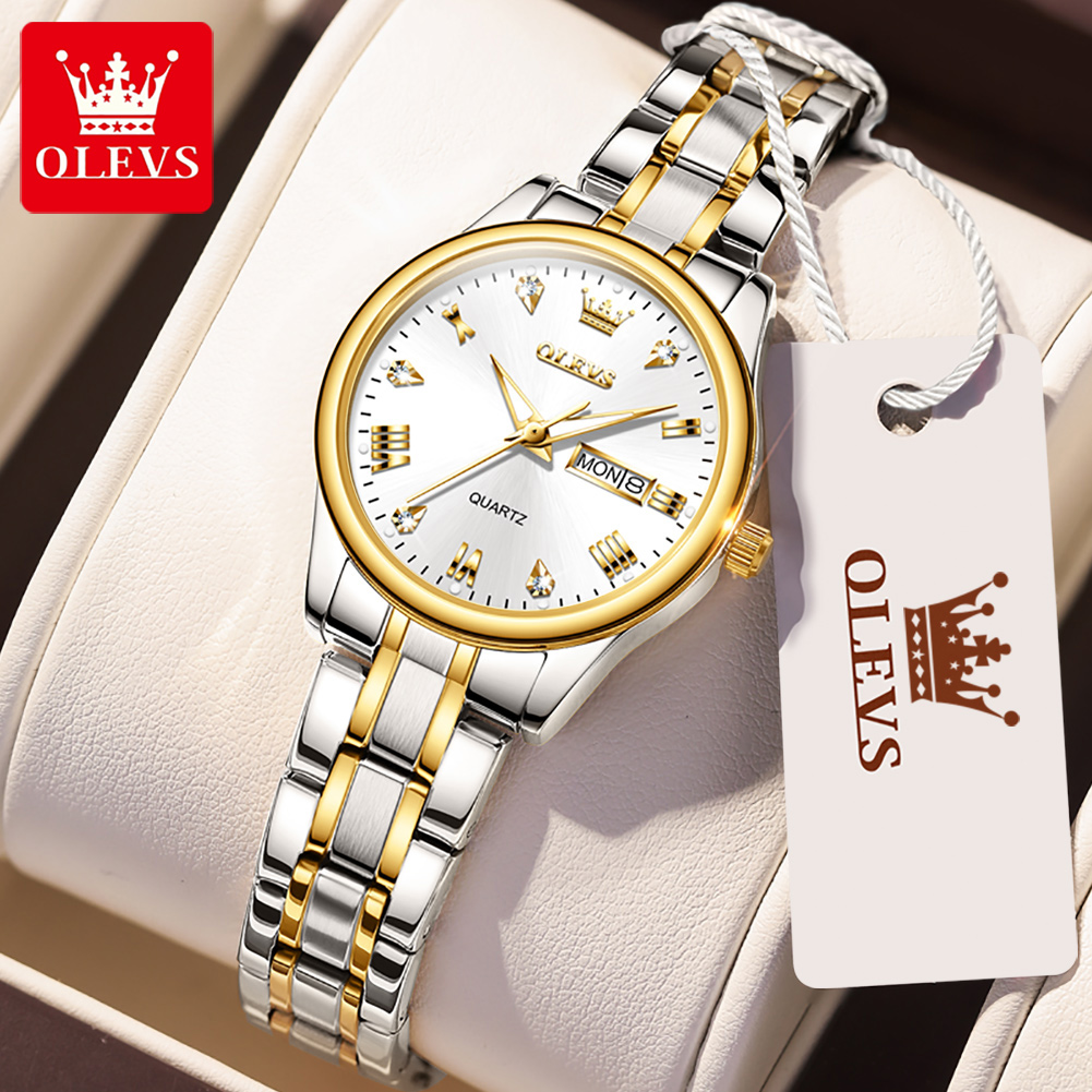 OLEVS 5563 New Fashion Women Q - огляд і ціна Luxury Watch Moon Phase