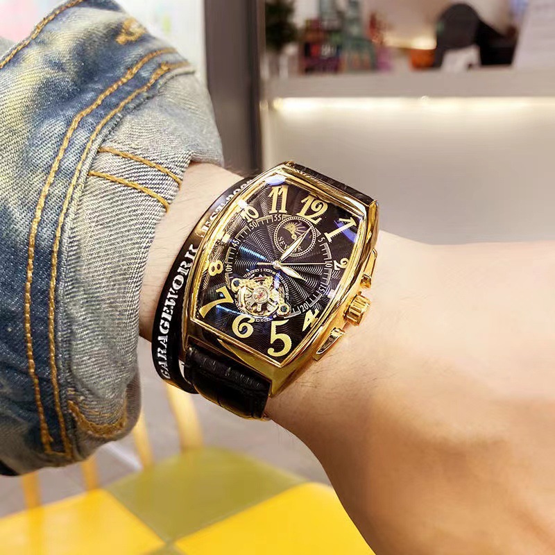 SEWOR Mechanical Watch Men Gol - огляд і ціна Tourbillon Movement Watch