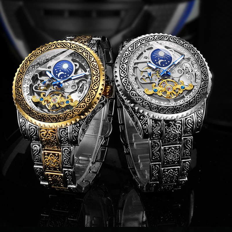 Forsining Luxury Transparent S - огляд і ціна Moonphase Complication Watch