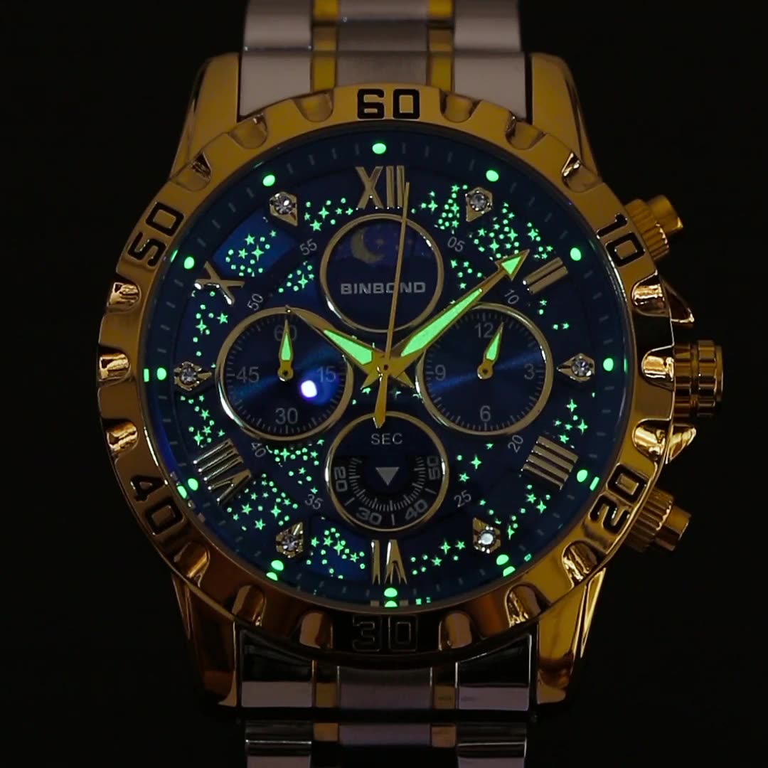 2026 Men Watch Light Luxury Bu - огляд і ціна Moonphase Complication Watch