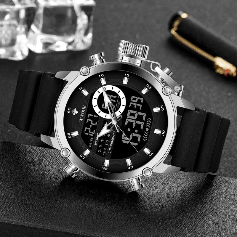 WWOOR Luxury Brand Men's Sport - огляд і ціна Luxury Watch All Black