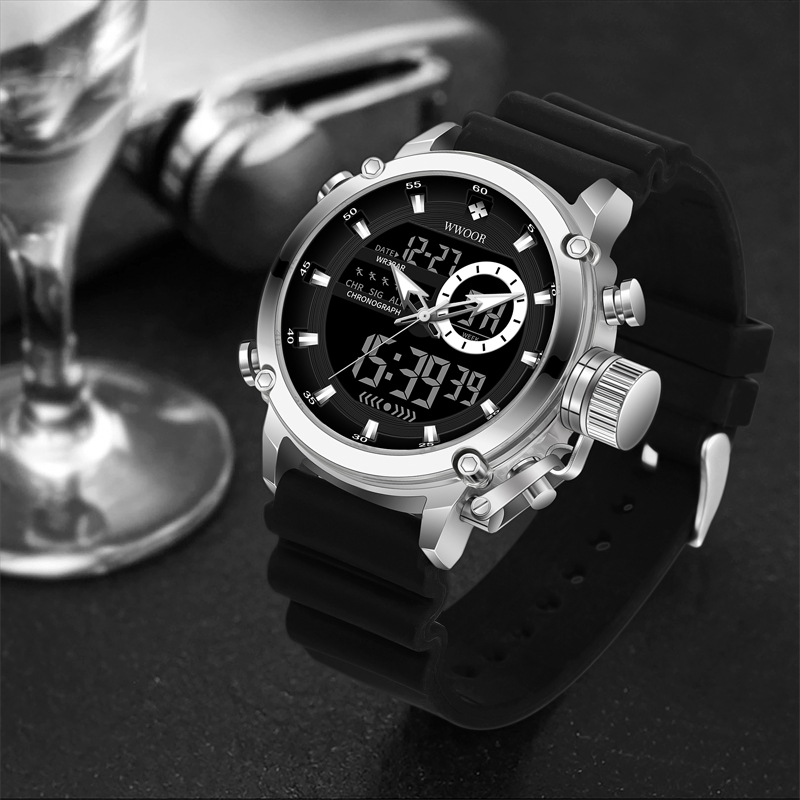 WWOOR Luxury Brand Men's Sport - огляд і ціна Luxury Watch All Black