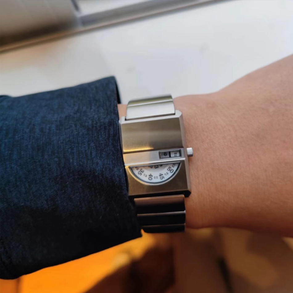 Men Square Sports Watch Stainl - огляд і ціна Moonphase Complication Watch