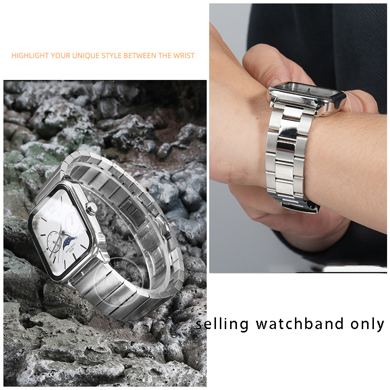Solid steel watch strap wristb - огляд і ціна Moonphase Complication Watch