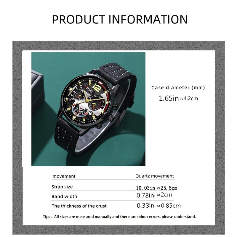 3PCS Set Fashion Mens Watches  - огляд і ціна Luxury Watch All Black