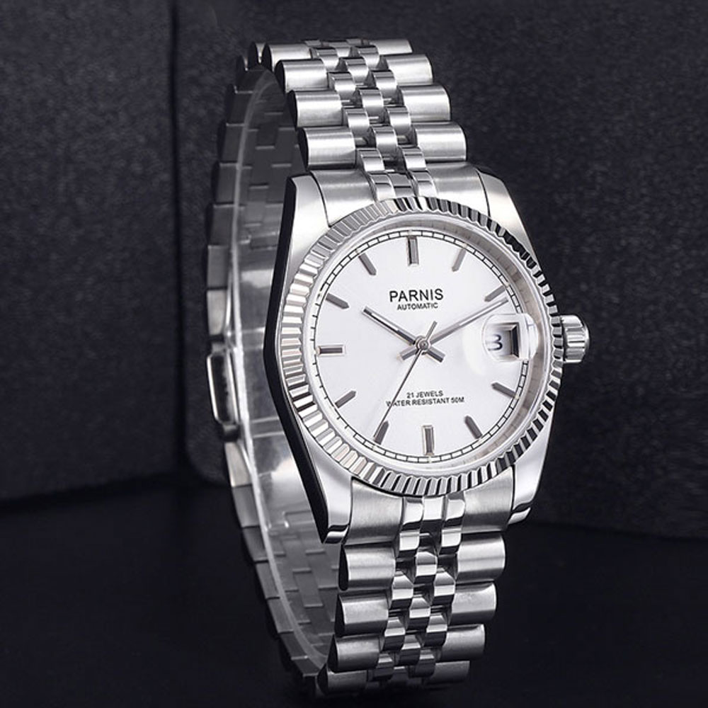 Parnis 36mm Mens Automatic Wat - огляд і ціна Luxury Watch All Black