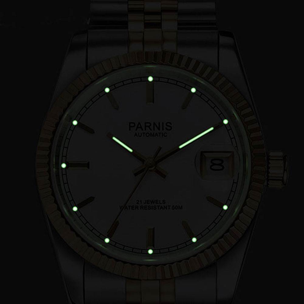 Parnis 36mm Mens Automatic Wat - огляд і ціна Luxury Watch All Black