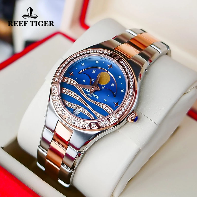 Reef Tiger/RT Luxury Quartz Wo - огляд і ціна Luxury Watch Moon Phase