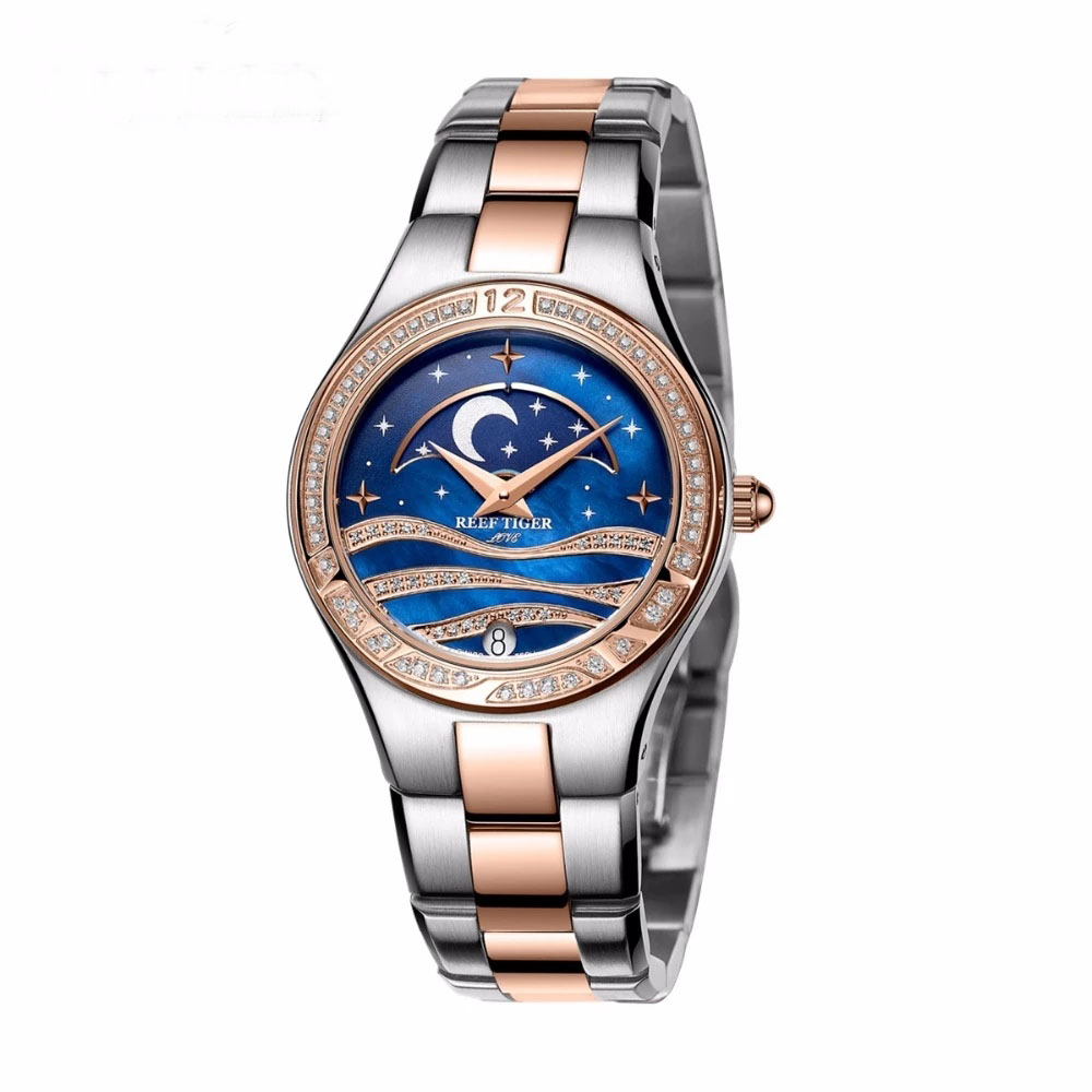 Reef Tiger/RT Luxury Quartz Wo - огляд і ціна Luxury Watch Moon Phase