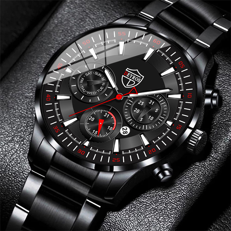 Fashion Mens Watches Set Luxur - огляд і ціна Luxury Watch All Black