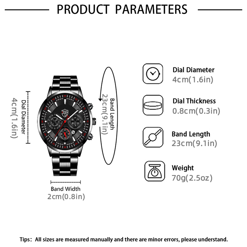 Fashion Mens Watches Set Luxur - огляд і ціна Luxury Watch All Black