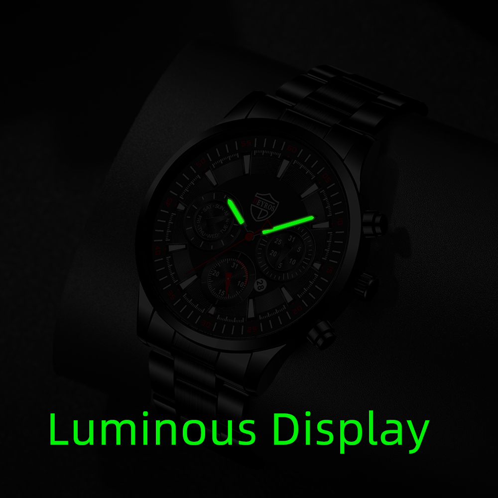 Fashion Mens Watches Set Luxur - огляд і ціна Luxury Watch All Black