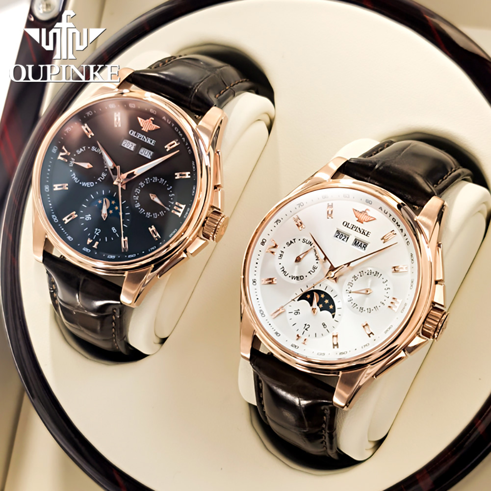 OUPINKE 3189 Men Fully Automat - огляд і ціна Moonphase Complication Watch