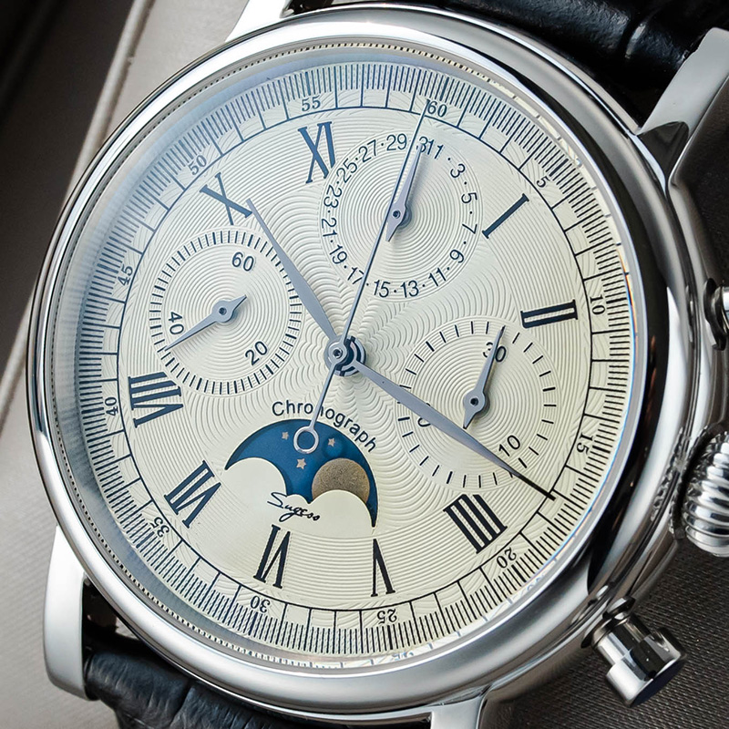 Sugess Men Watch ST1908 Swanne - огляд і ціна Moonphase Complication Watch