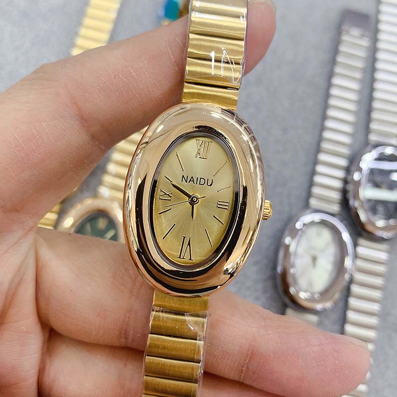 Luxury Brand Gold Oval Women Q - огляд і ціна Luxury Watch Green