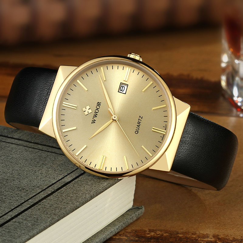 WWOOR Men's Watches Top Brand  - огляд і ціна Luxury Watch All Black