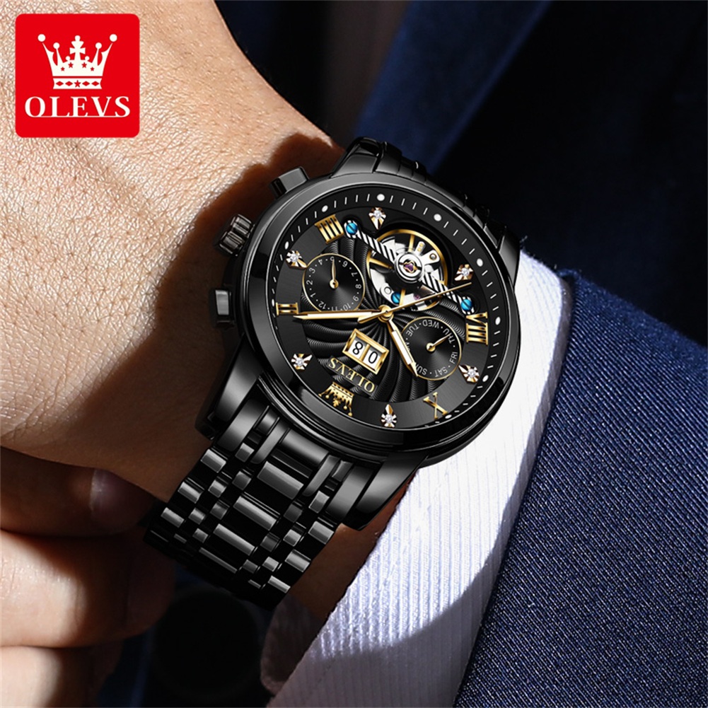 OLEVS Classic Men's Watches To - огляд і ціна Tourbillon Movement Watch