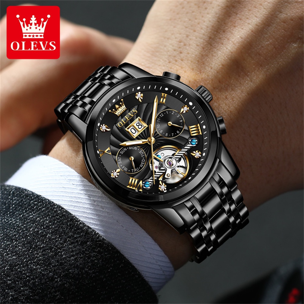 OLEVS Classic Men's Watches To - огляд і ціна Tourbillon Movement Watch