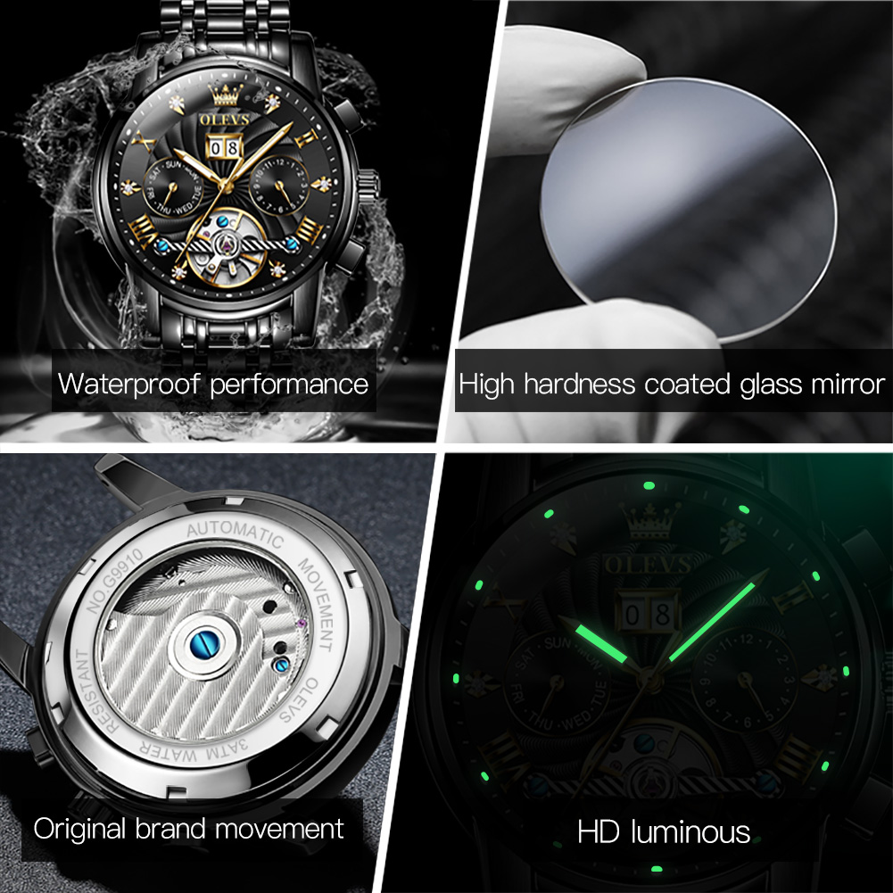 OLEVS Classic Men's Watches To - огляд і ціна Tourbillon Movement Watch
