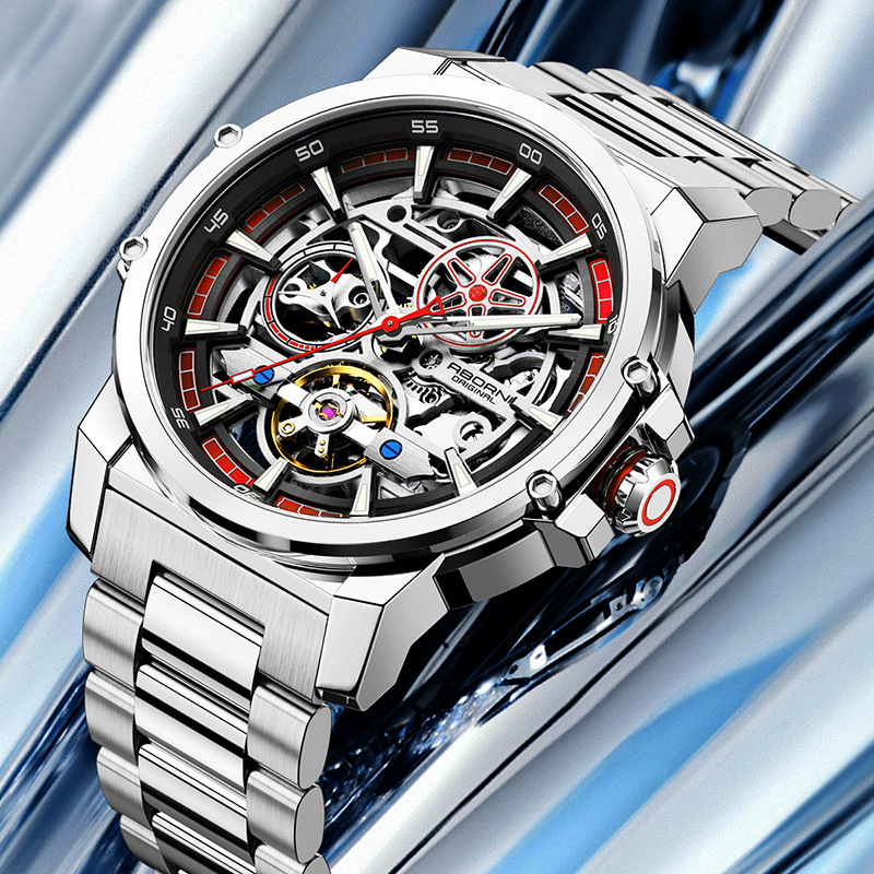 ABORNI 9039 Unique Design Skel - огляд і ціна Tourbillon Movement Watch