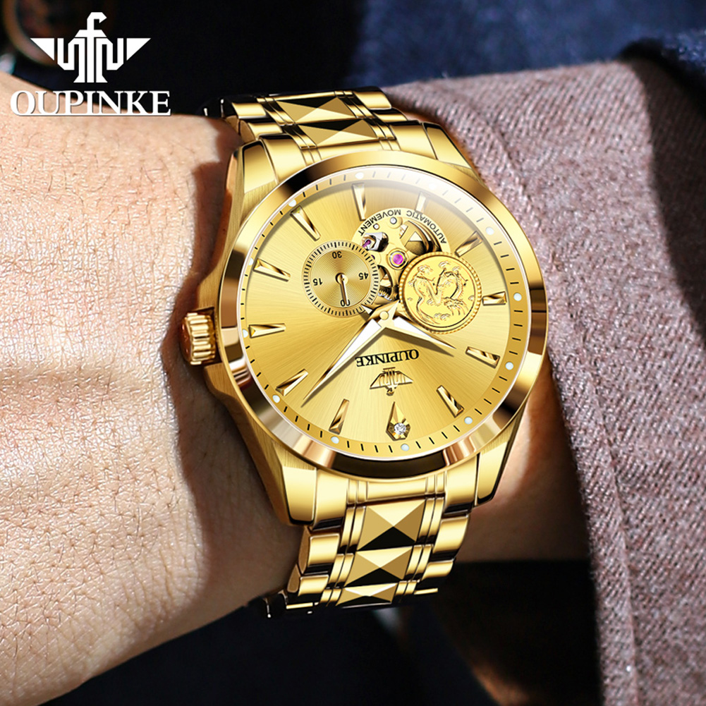 OUPINKE Men's Watches Top Bran - огляд і ціна Luxury Watch Brands Logo