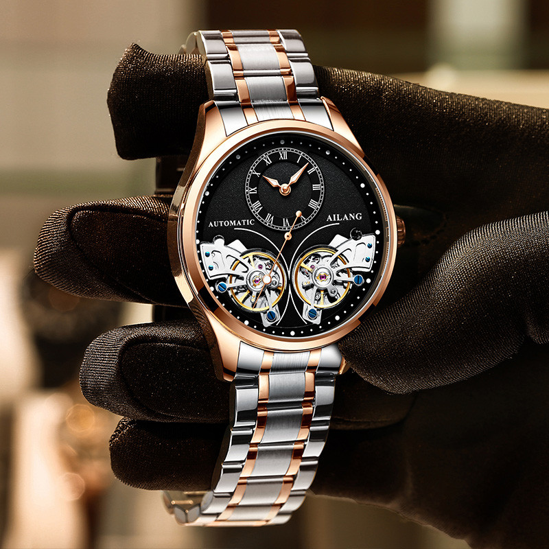 AILANG Brand New Fashion Doubl - огляд і ціна Tourbillon Movement Watch