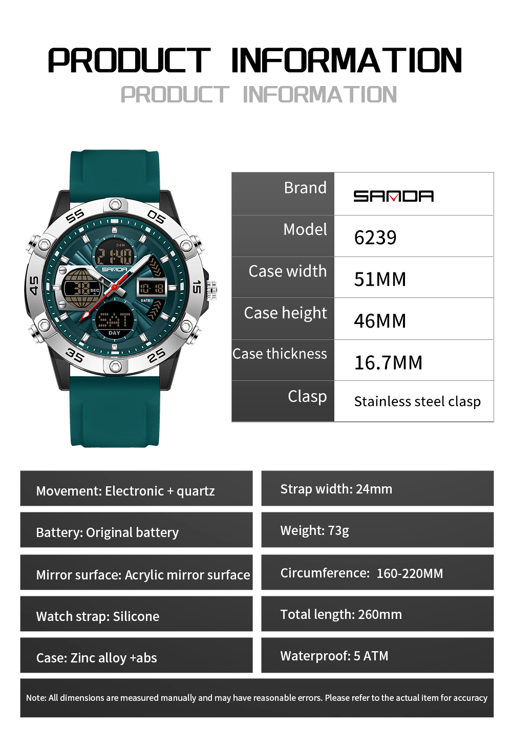 SANDA Fashion Luxury Cool Elec - огляд і ціна Luxury Watch Shop