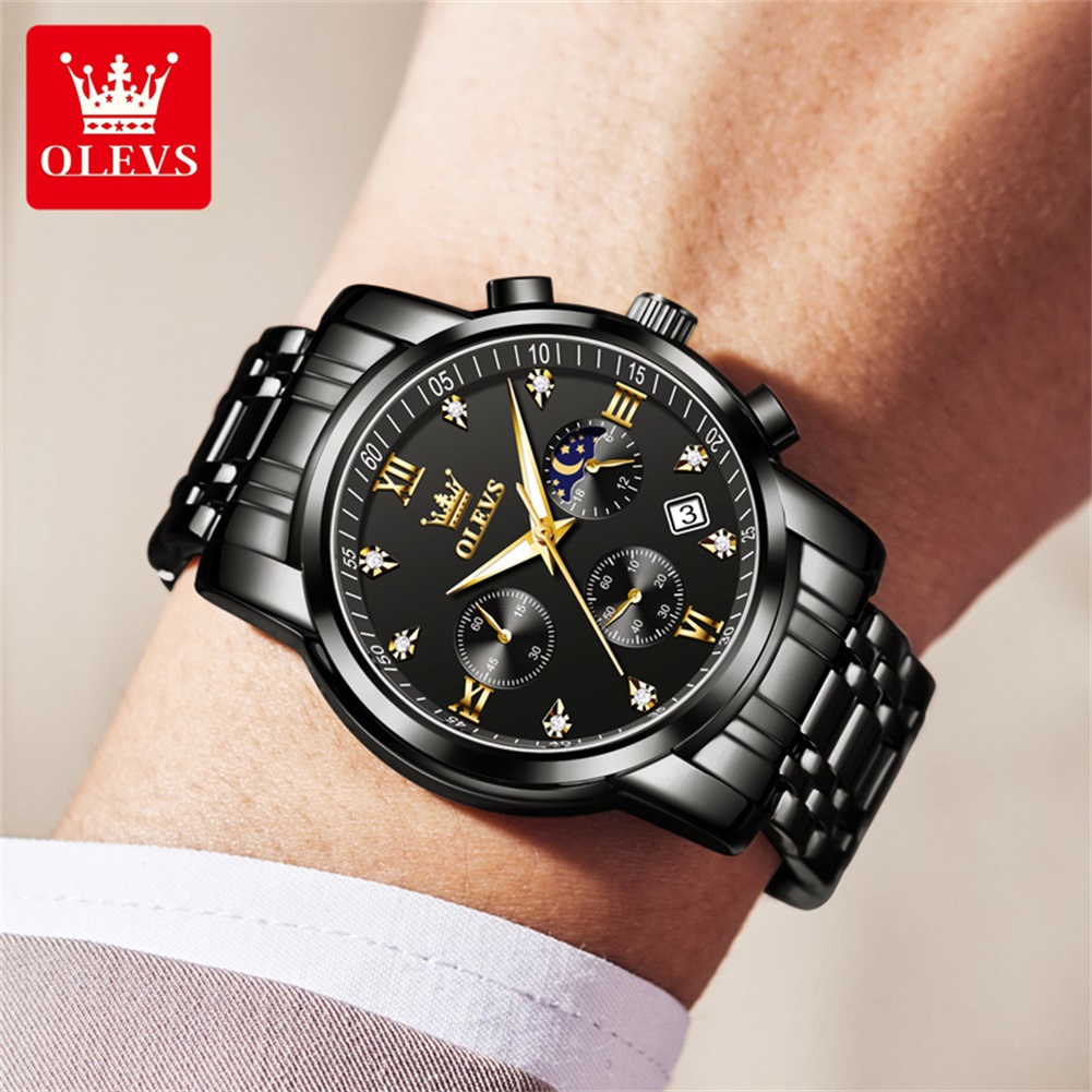 OLEVS Popular men's watches st - огляд і ціна Luxury Watch Moon Phase