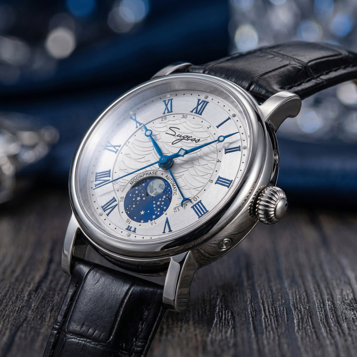 Sugess Watches for Men Automat - огляд і ціна Moonphase Complication Watch