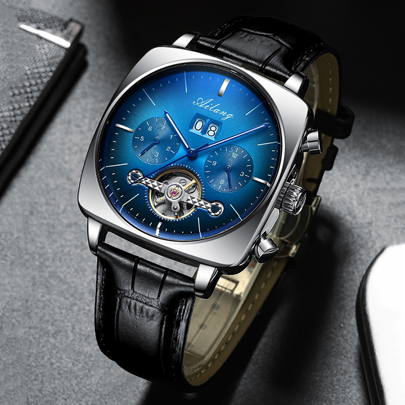 AILANG Famous Brand New Square - огляд і ціна Tourbillon Movement Watch