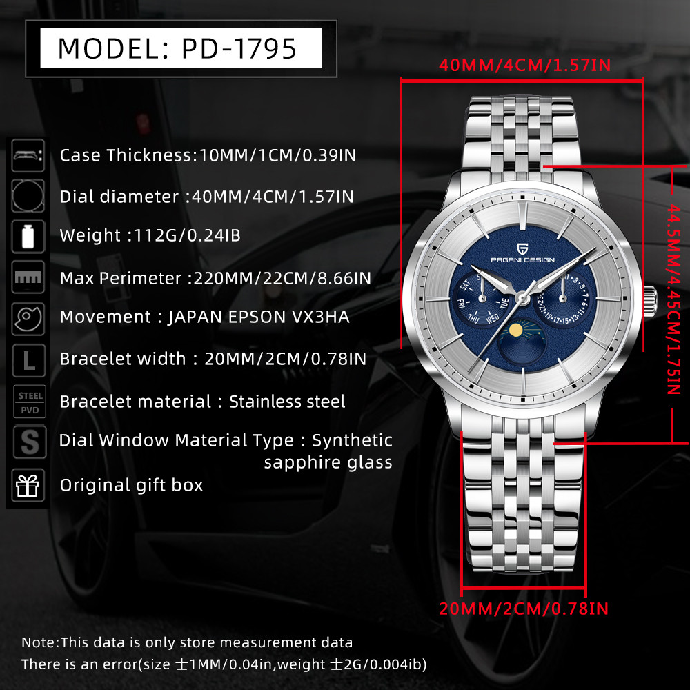 2025 Pagani Design New Men's M - огляд і ціна Moonphase Complication Watch