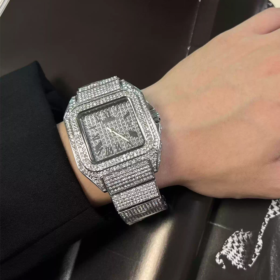 Gold or Black Watch Ice Out Sq - огляд і ціна Luxury Watch All Black