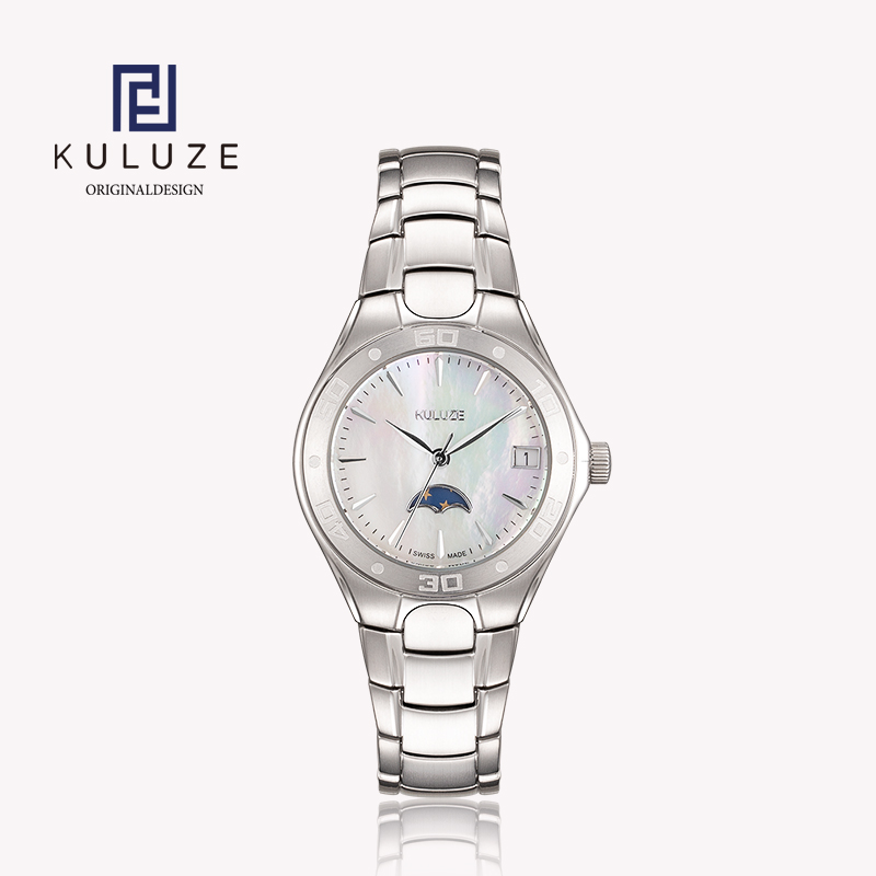 KULUZE Titanium Lady Watch Swi - огляд і ціна Luxury Watch Moon Phase