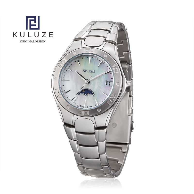 KULUZE Titanium Lady Watch Swi - огляд і ціна Luxury Watch Moon Phase